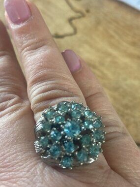 Gorgeous Blue Rhinestone Ring​